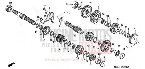 TRASMISSIONE (NT650VW/X/Y/1) NT650VY di 2000
